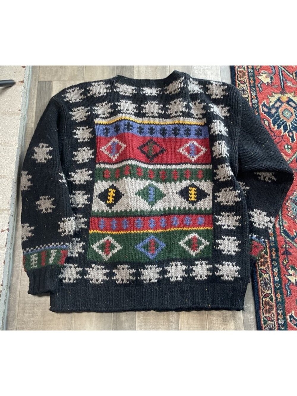 VTG Woolrich Aztec Pattern Sweater Men’s XL Multi Color Pattern Rare Wool - Picture 2 of 9